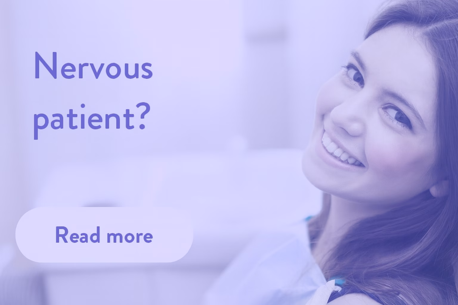 Nervous anxious patient being reassured at Azure Dental