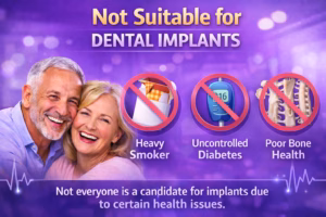 Image showing reason why someone would be Unsuitable For Dental Implants