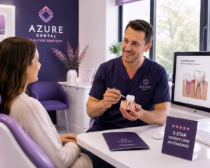 Crown after root canal treatment consultation at Azure Dental Formby
