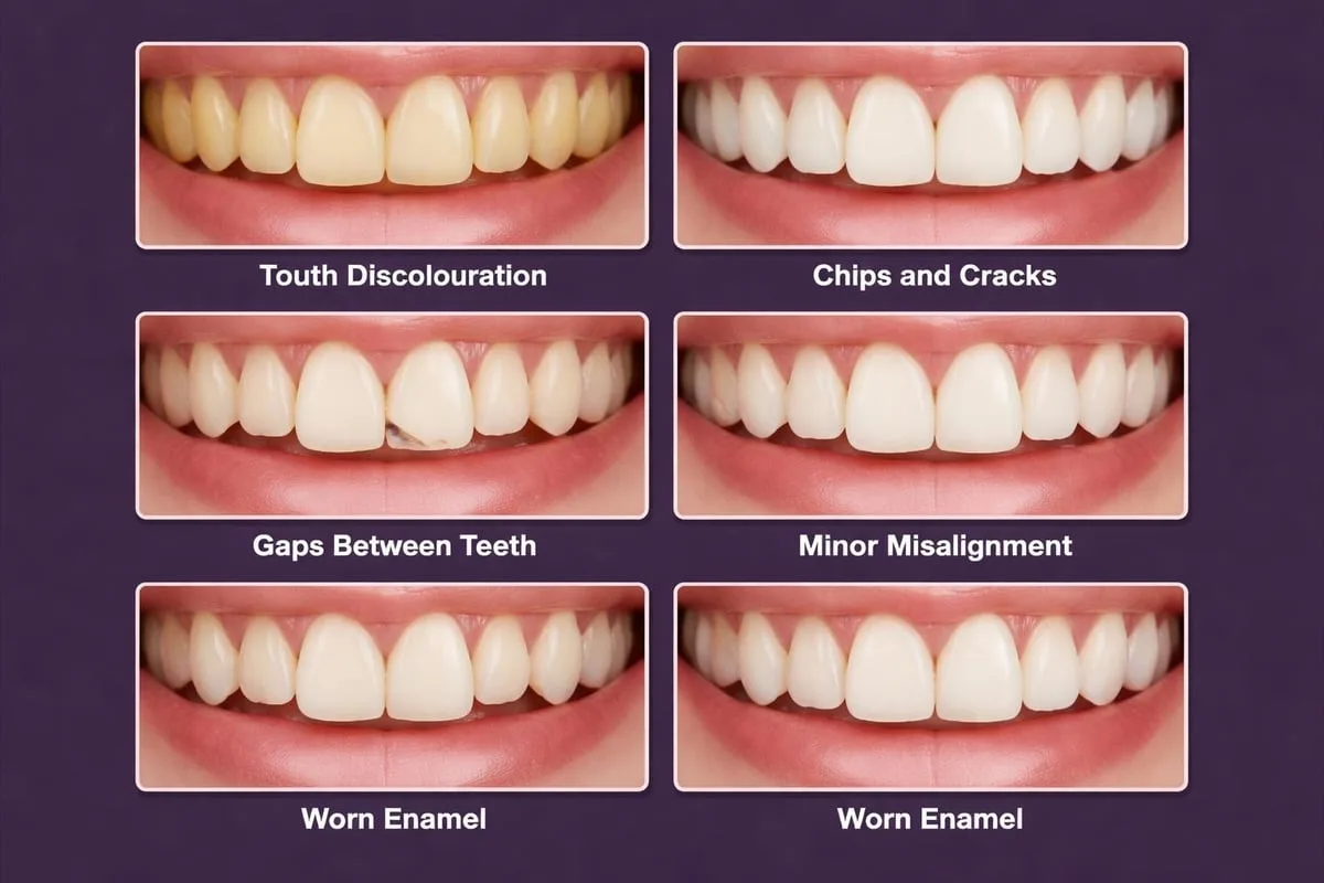 Dental conditions treated by veneers