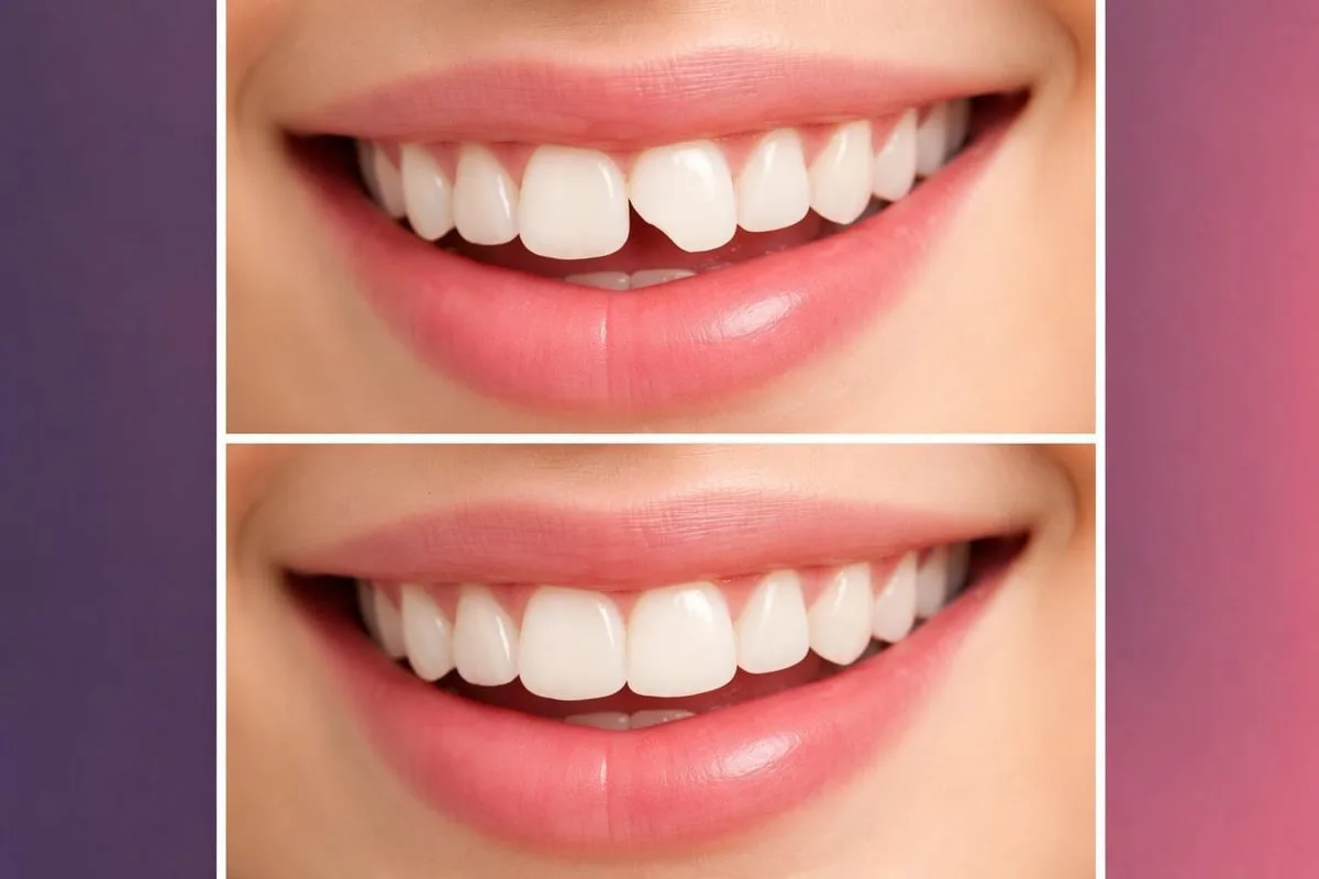 Before and after bonding results