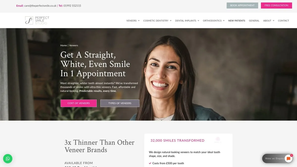 Top 7 Best Veneers Near Me for a Stunning Smile in 2026 - The Perfect Smile Studios – Hertford & London